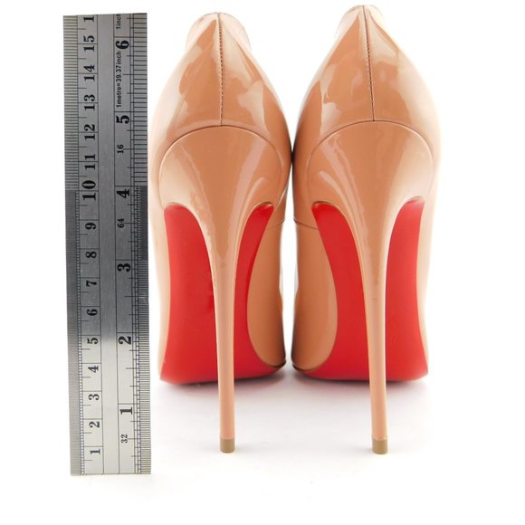 New CHRISTIAN LOUBOUTIN Blush Nude Patent Leather Classic Stiletto Heel Pumps 38 - Picture 6 of 8
